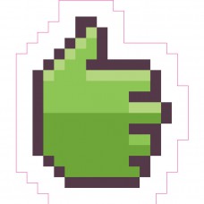 道具相框 - 讚好, Pixels, like, Thumb up (FB00028)