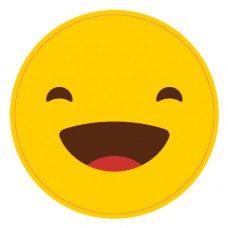 道具相框 - Emoji, Happy face, Grin with Smiling Eye, 快樂 (FB0042) 
