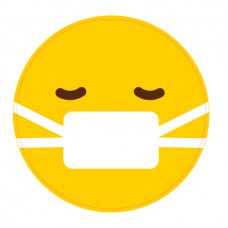 道具相框 - Emoji, Face with Medical mask 戴著醫用口罩的臉 (FB0049) 