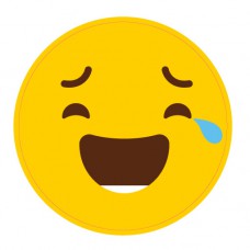 道具相框 - Emoji, Face tear with joy 臉上流淚欣喜若狂 (FB0050) 