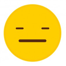 道具相框 - Emoji, Expressionless face, 面無表情 (FB0051) 