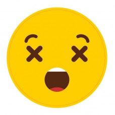 道具相框 - Emoji, Dizzy face, 頭暈目眩的臉 (FB0053) 