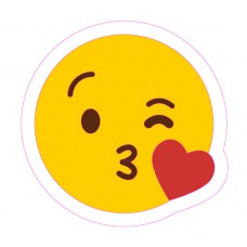 道具相框 - Emoji, Face throwing a kiss, 飛吻 (FB0057) 